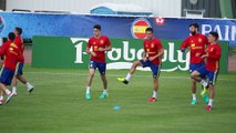 ile de Ré entrainement de l'équipe Espagnol de football