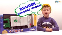 Bruder Garbage Truck! Video for kids - unboxing toys trucks. Cars Toys Review Episode 2
