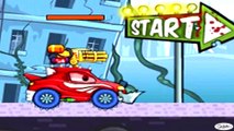 Car Cartoons for kids. Racing Car against Car Monsters. Track with obstacles. Learning for children