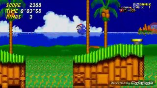 SONIC 2 Emerald Hill Zone Act 1 BEST TIME EVER 0' 19'' 80