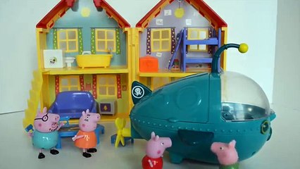 Pig George da Familia Peppa Pig Fazendo Submarino Para conhecer fundo Do Mar!!! Em Portugues