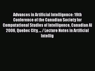 [PDF] Advances in Artificial Intelligence: 19th Conference of the Canadian Society for Computational