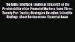 Read The Alpha Interface: Empirical Research on the Predictability of the Financial Markets.
