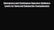 Read Emergency and Continuous Exposure Guidance Levels for Selected Submarine Contaminants