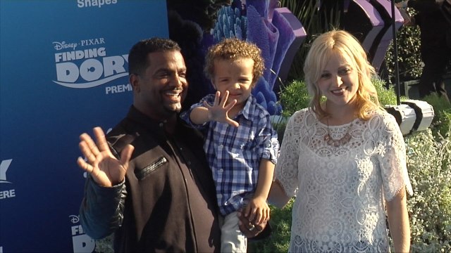 Alfonso Ribeiro & Angela Unkrich Finding Dory Premiere Blue Carpet