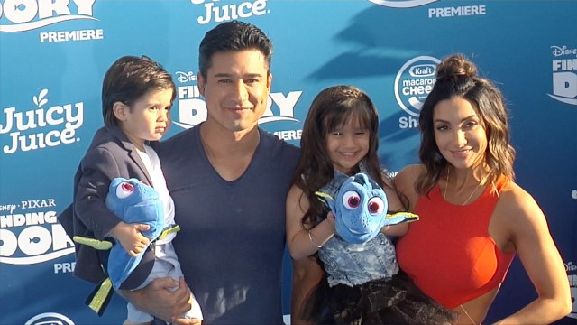 Mario Lopez & Courtney Mazza Finding Dory Premiere Blue Carpet