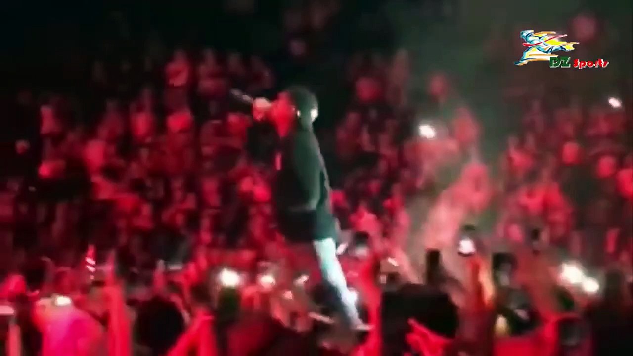 المغني الشهير كريس براون يحمل العلم الجزائري في إحدى حفلاته