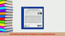 Read  Avoiding Dental Implant Complications Ebook Free
