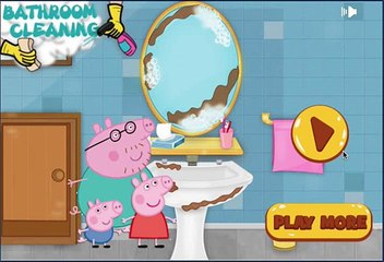 Peppa Pig Bathroom Cleaning Game Episode | Bam Bam Tv Cartoon Games
