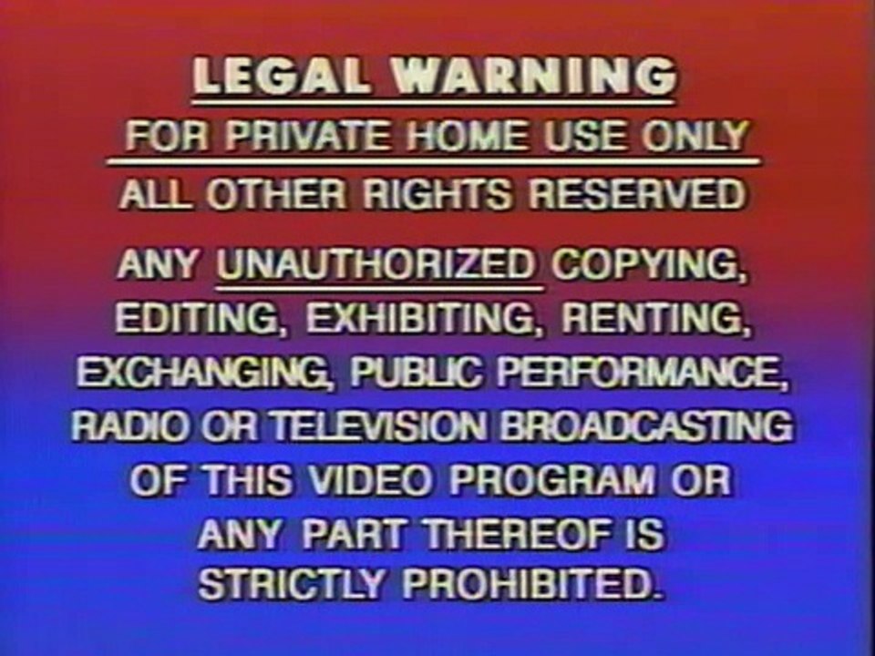 Opening to my 1988 vhs of The Terminator