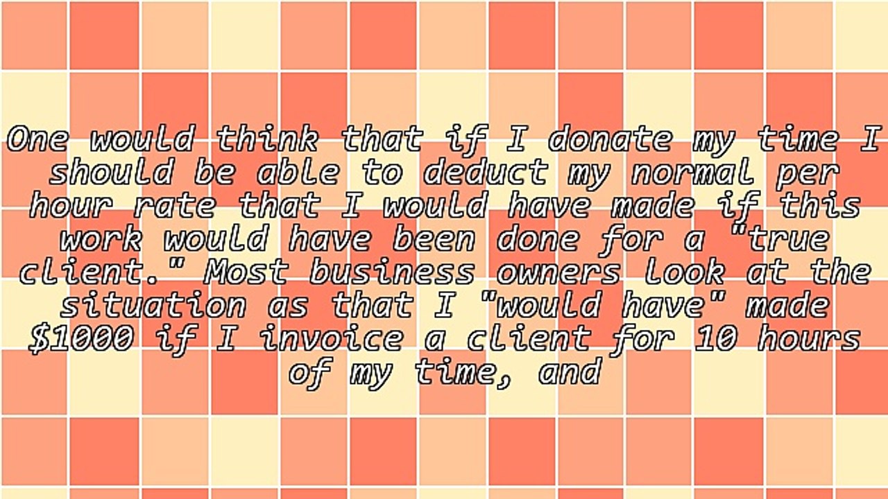 Can You Deduct Donated Services?