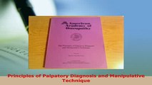 PDF  Principles of Palpatory Diagnosis and Manipulative Technique  EBook