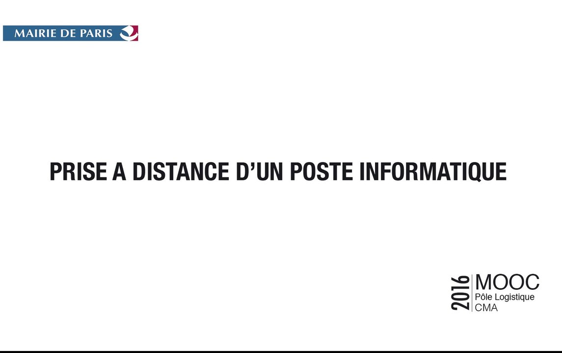 Prise à distance d'un poste informatique