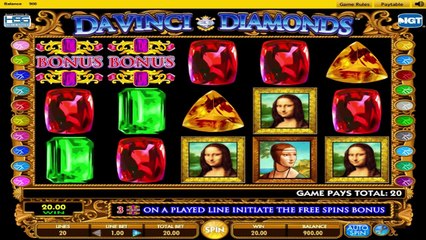 Da Vinci Diamonds ilmainen kasino kolikkopeli IGT Video Esikatselu