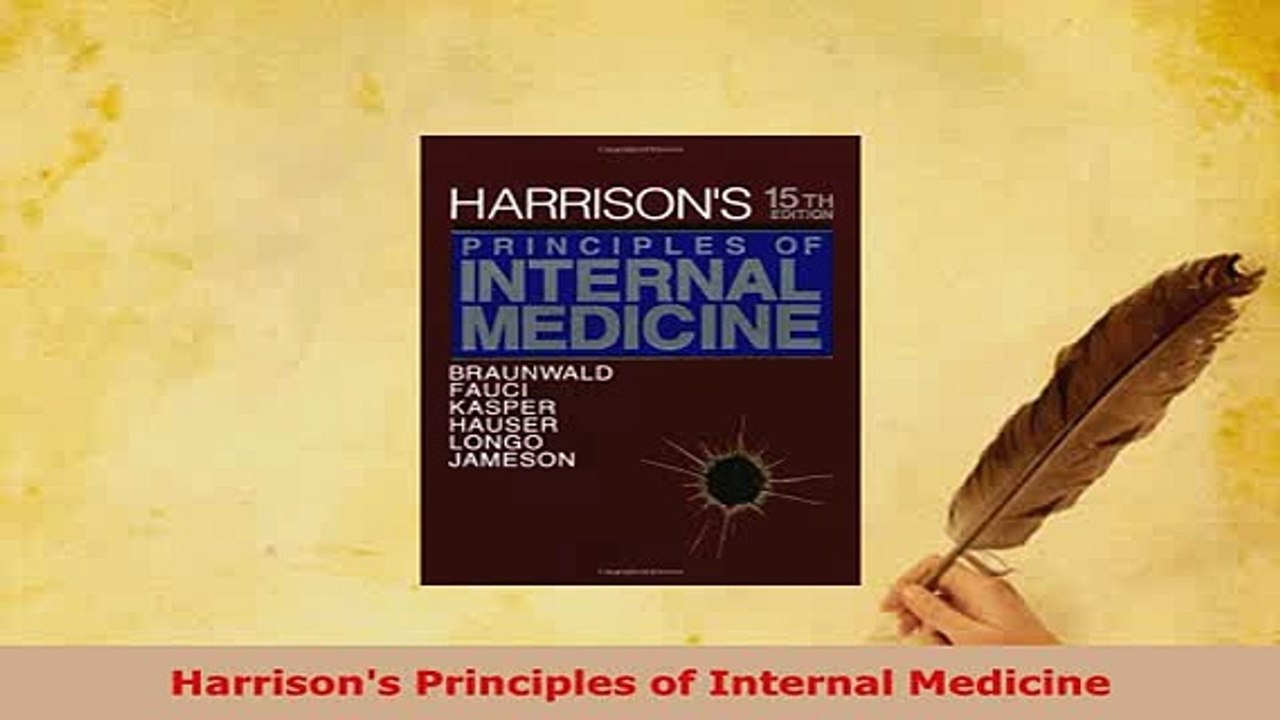 PDF  Harrisons Principles of Internal Medicine  EBook