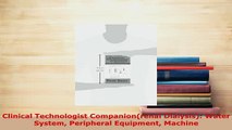 PDF  Clinical Technologist Companionrenal Dialysis Water System Peripheral Equipment Machine Free Books