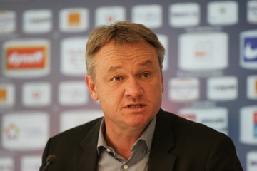 Laurent Nicollin et Frédéric Hantz face à la presse