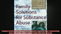 READ FREE FULL EBOOK DOWNLOAD  Family Solutions for Substance Abuse Clinical and Counseling Approaches Haworth Marriage Full EBook
