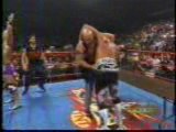 WWE - Goldberg Jackhammers Hulk Hogan through a table