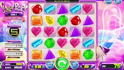 Sugar Pop ilmainen kasino kolikkopeli BetSoft Video Esikatselu