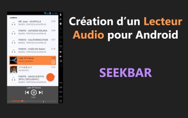 [Android] Tuto Player Audio - Seekbar