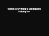 [PDF] Contemporary Analytic and Linguistic Philosophies Free Books