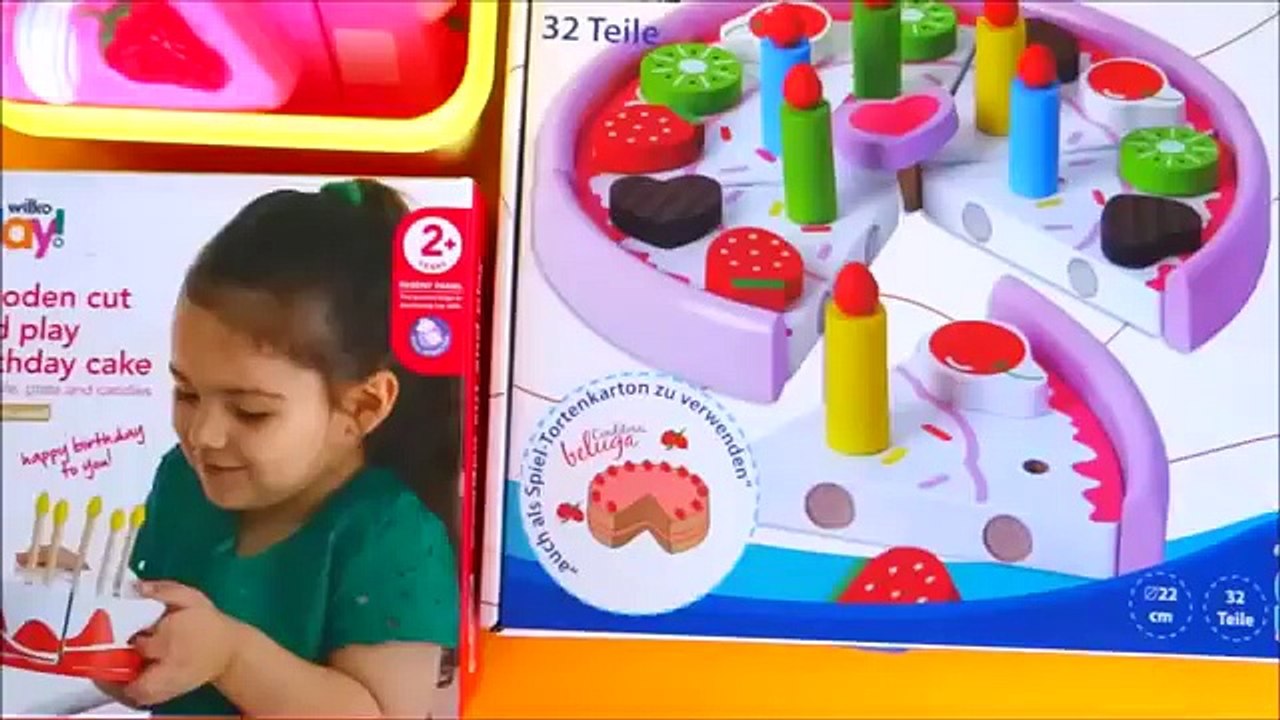 Toy cutting velcro cakes birthday cake wooden plastic toys for kids toy strawberry cream cake asmr
