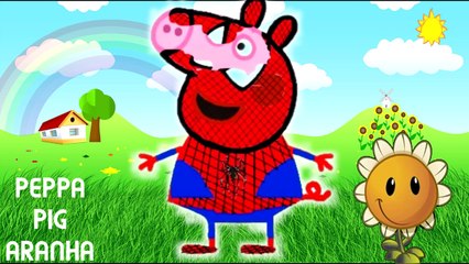 下载视频: Família Peppa Pig Homem ARANHA Super Heróis SpiderMan Hombre El Araña Pintar Desenho 2016 スパイダーマン