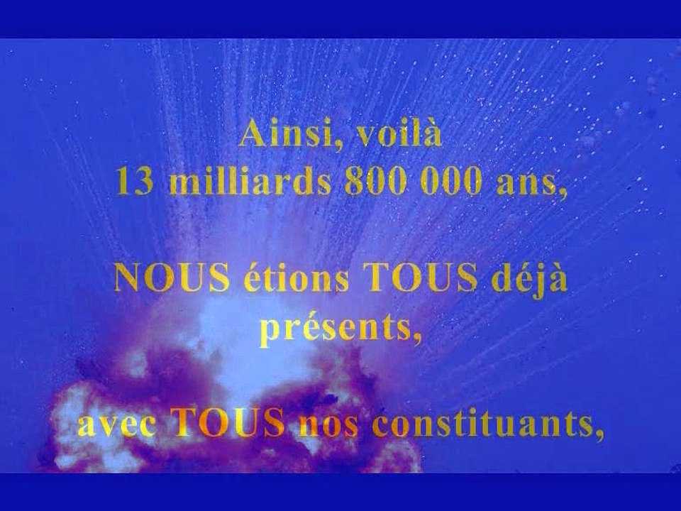 Du big-bang à la Noosphère, place de l'Homme