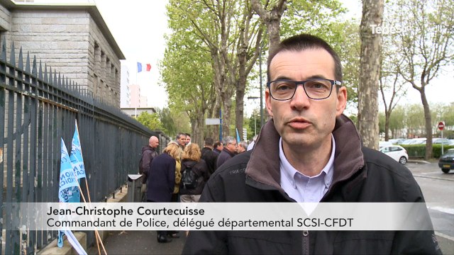 Lorient Manifestation des policiers contre les violences