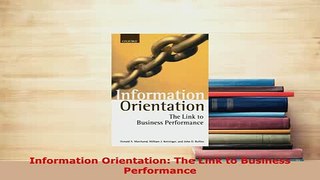 Read  Information Orientation The Link to Business Performance Ebook Free