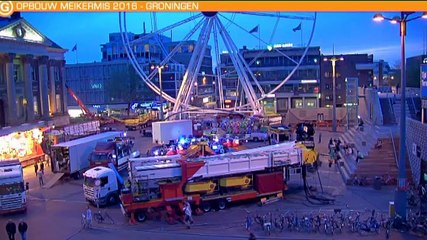 Timelapse van de opbouw van de Meikermis - RTV Noord