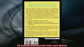 Free PDF Downlaod  29 Leadership Secrets From Jack Welch  DOWNLOAD ONLINE