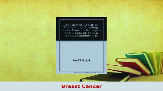 PDF  Breast Cancer Free Books