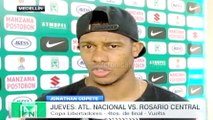 Jonathan Copete habló en la previa del juego entre Nacional y Central · Copa Libertadores 2016 (cuartos, vuelta)