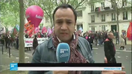 باريس تشهد مظاهرة حاشدة احتجاجا على قانون العمل