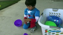 Easter Egg Hunt Surprise Toys Challenge Marvel Superheroes Avengers Captain America vs The Hulk
