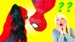 Spiderman Vs Harley Quinn Vs Frozen Elsa - Spiderman Kisses Harley - Super Hero Movie in Real Life (720p)