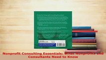 Read  Nonprofit Consulting Essentials What Nonprofits and Consultants Need to Know Ebook Free