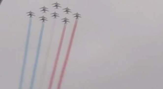 Euro 2016. La patrouille de France survole l'entraînement des Bleus