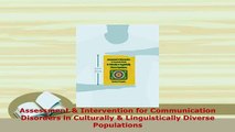 Read  Assessment  Intervention for Communication Disorders in Culturally  Linguistically Ebook Online