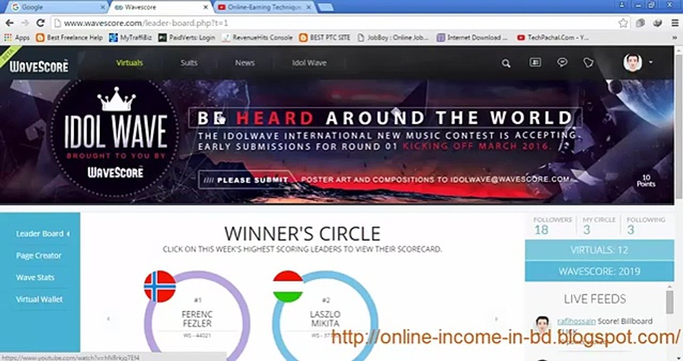 wavescore earn money easy and sevely no invest