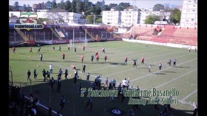 Touchdown's do Santa Maria Soldiers na vitória por 25 a 7 sobre o Porto Alegre Bulls (23/08/2015)