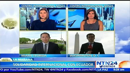 Gobierno ecuatoriano pide a EE.UU. estatus migratorio favorable para sus ciudadanos afectados por el sismo