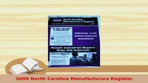 Read  2009 North Carolina Manufacturers Register Ebook Free