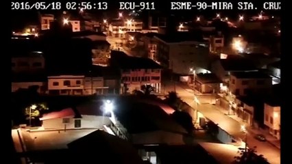 Momento del último sismo de 6,8 en Ecuador
