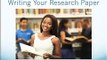 Writing Your Research Paper, Part IV: Drafting Your Research Paper