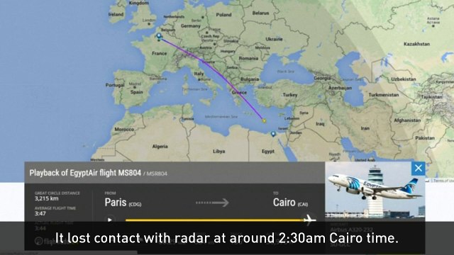 EgyptAir MS804 A-320 our Paris to Cairo disappears from radar