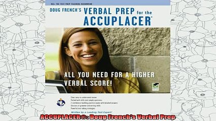 best book  ACCUPLACER Doug Frenchs Verbal Prep