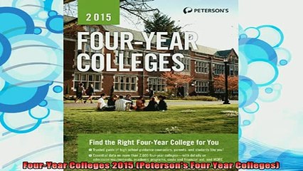 best book  FourYear Colleges 2015 Petersons Four Year Colleges